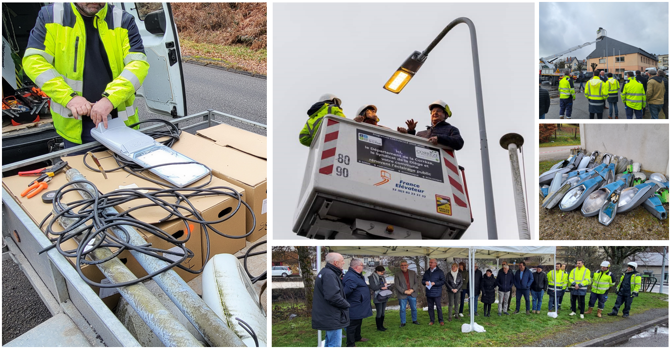 Le Syndicat de la Diège et le Département de la Corrèze inaugurent le lancement des travaux de rénovation de l’éclairage public